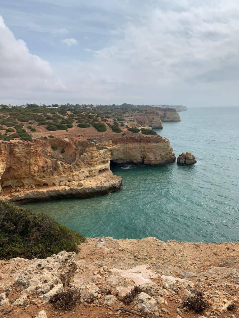 coastline view walking from ferragudo to carvoeiro